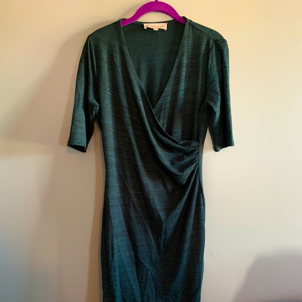 Philosophy emerald wrap dress
